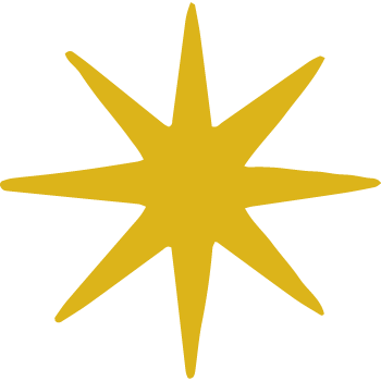 Decorative yellow star vector graphic.